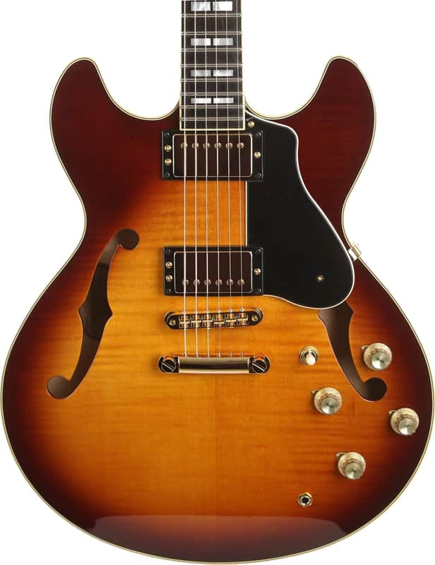 Yamaha SA2200 Semi-Hollow Electric Guitar, Ebony Fingerboard, Violin Sunburst image 1
