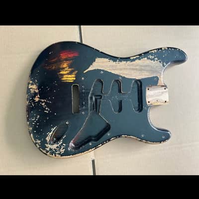 MJT Stratocaster 2020s - Black over Sunburst image 1