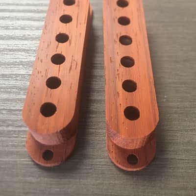 Guilford Padauk Single Coil Pickup Covers fits common USA Stratocaster image 2