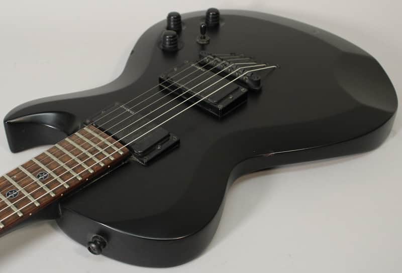 2006 Cort EVL Z4 Pentagram Single Cut Goth Satin Black | Reverb
