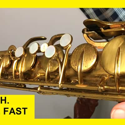 LOVELY WAYNE SHORTER MODEL RARE BUNDY-ELKHART-SELMER-BUESCHER TENOR SAXOPHONE 1950 APRX PROFESSIONAL ORIGINAL FINISH PLAY READY TESTED FREE SHIP image 5