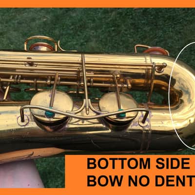 LOVELY WAYNE SHORTER MODEL RARE BUNDY-ELKHART-SELMER-BUESCHER TENOR SAXOPHONE 1950 APRX PROFESSIONAL ORIGINAL FINISH PLAY READY TESTED FREE SHIP image 24