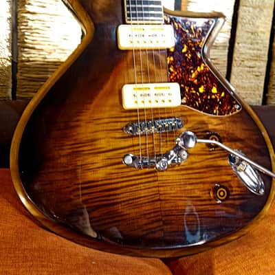 PeaceQ Custom Deluxe Goldfoil Flame Sunburst image 2