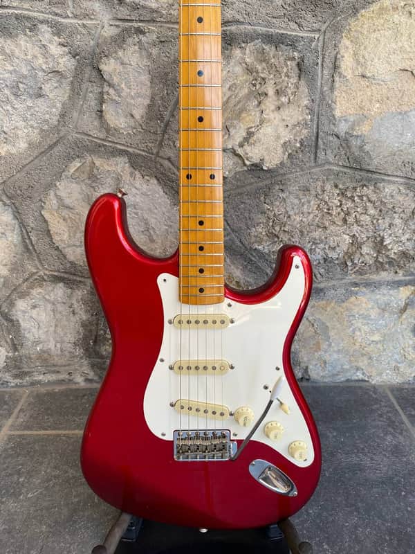 Fender Japan '57 Reissue Stratocaster ST57-70 Candy Apple Red – Maple Neck (Q-Serial, Upgraded Van Zandt Bridge Pickup) image 1