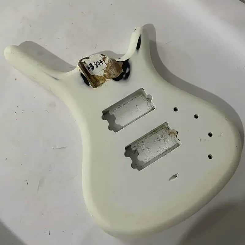 White DIY Project Bass Guitar Body image 1