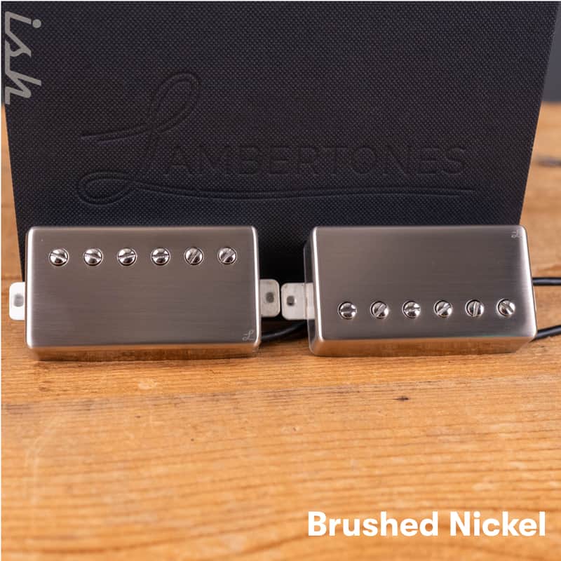 Lambertones "The Crema" Humbucker 2 Wire Set-Brushed Nickel image 1