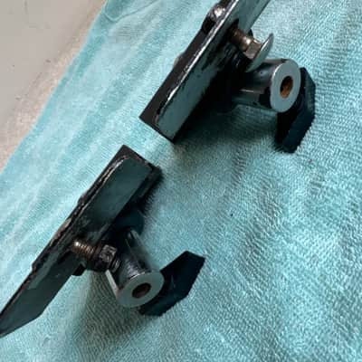 Sonor Pair (two) Vintage Teardrop Phonic Bass Drum Spur Bracket Parts 70s - Metal image 8