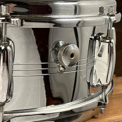 1960s Slingerland No. 130 Gene Krupa Sound King 5x14 8-Lug Chrome Over Brass Snare Drum w/ Zoomatic Strainer image 12