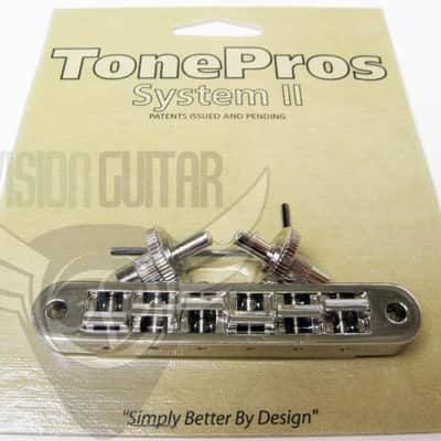 TonePros Nashville Un-Notched Tune-O-Matic Bridge TP6-N Nickel