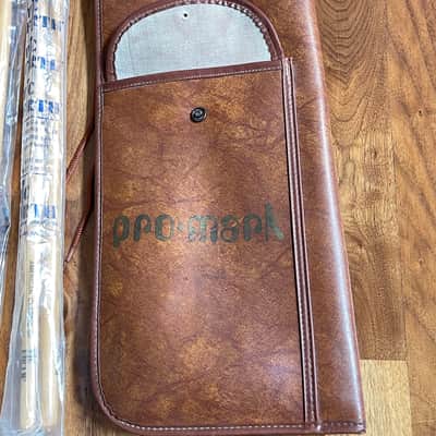 Pro Mark Vintage Drumstick Stick Bag 70s-80s Est. - Brown with 5 Pairs of Drumsticks Pro-Mark Vic Firth image 2