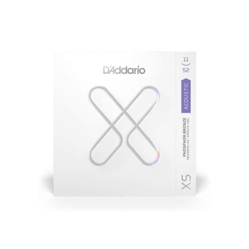 D’Addario XSAPB1152 XS Custom Light Coated Phosphor Bronze Acoustic Guitar Strings 11-52 image 1