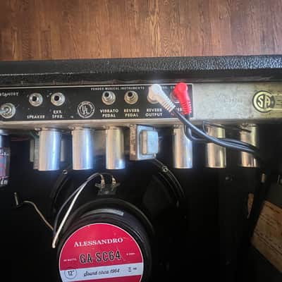 Vintage Fender Deluxe Reverb  2-Channel 22-Watt 1x12" Guitar Combo 1968 - 1969 - Silverface image 12