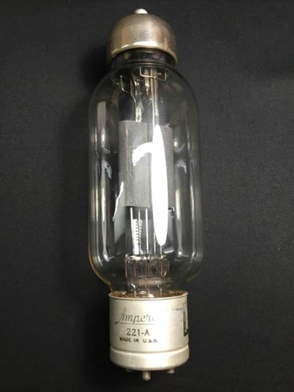 AMPEREX 221-1 Black Plate Large TRANSMITTING VACUUM TUBE USA Tested Y.7321-D image 1