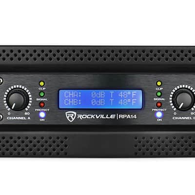 Rockville RPA14 7000w Peak 2000w RMS 2 Channel Power Amplifier Pro/DJ Amp+Cables image 3