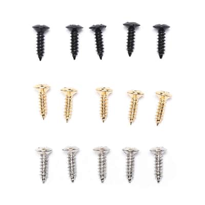 60 Pack Electric Guitar Pickguard Screws Bass Pick Guard Mounting Screw Hardware for Fender Strat ST Tele TL Stratocaster Gibson LP Les Paul SG PB Jazz J Bass Control Plate Precision P Bass image 2