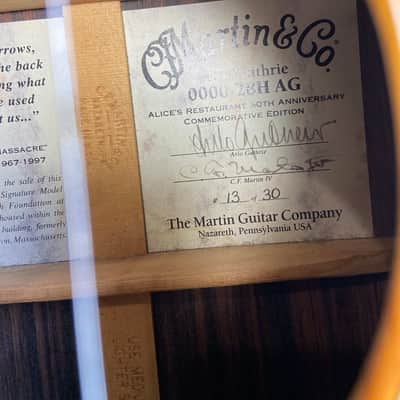 Martin Arlo guthrie Alice's Restaurant 0000-28H AG 1997 Natural image 9