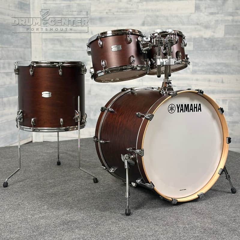 Yamaha Tour Custom Maple 4pc Drum Set 22/10/12/16 Chocolate Satin image 1