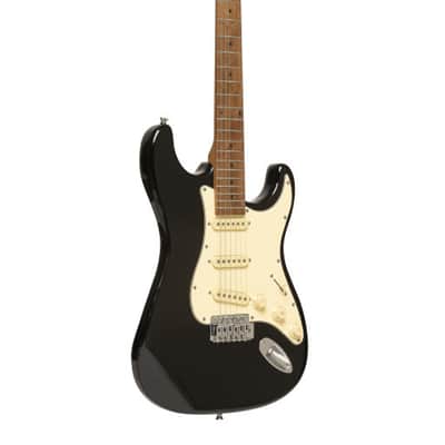 STAGG Electric Guitar Series 55 With Solid Paulownia Body Black image 1