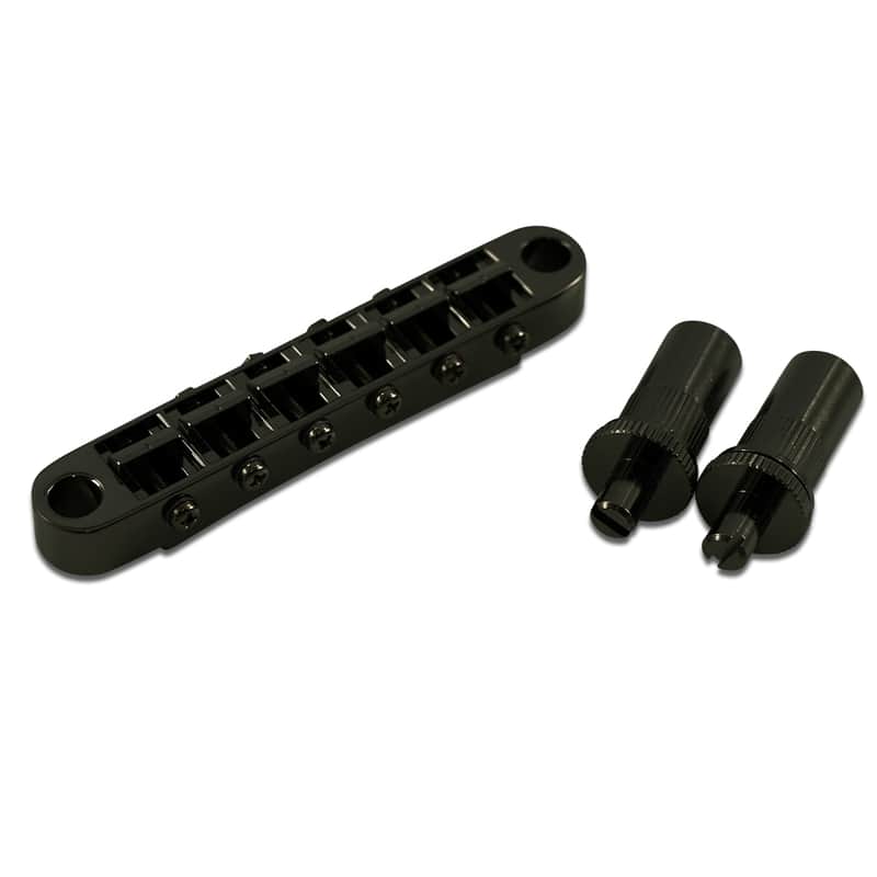 Gotoh Wide Tune-O-Matic Bridge With Large Posts Black image 1