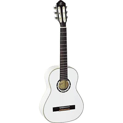 Ortega Guitars Family Series 3/4-Sized Nylon String Guitar in Gloss White w/ Gig Bag & Video Link image 1