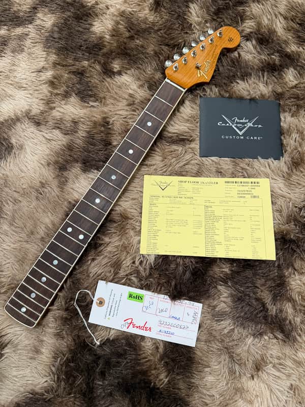 2023 Fender Custom Shop ‘65 NOS Stratocaster Roasted Maple Neck with Binding image 1
