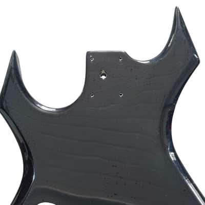 Custom Finish Warlock Style Guitar Body in Red and Black image 5