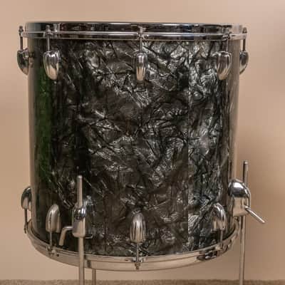 1966 Slingerland Modern Solo Outfit No. 2R Black Diamond Pearl Drum Set image 3