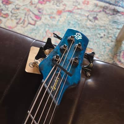 2022 Spector NS Dimension 5 Bass - Black and Blue Gloss - w/Case image 13