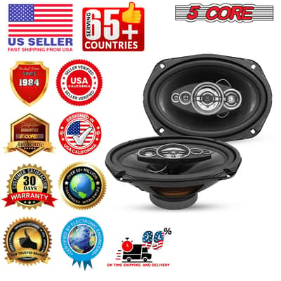 5Core 6x9 Car Speaker Pair 800W 4Ohm 2 Way Coaxial Speaker Audio w Super Tweeter Fit for Vehicle image 12