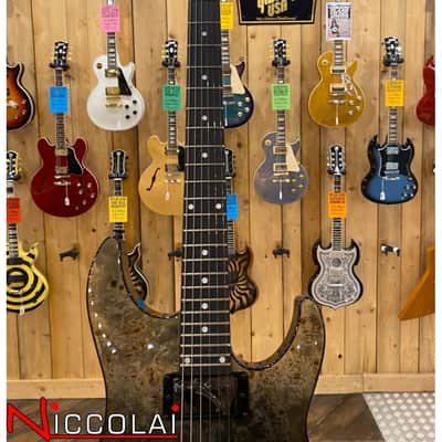 Schecter C-1 STANDARD BLACK FADE BURST BURL image 7
