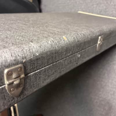 1970's Fender Mustang Hard Case Left Handed Gray w/Orange Musicmaster   GREAT CONDITION image 7