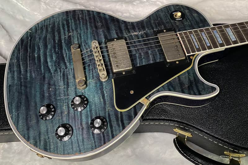NEW! Gibson Custom Les Paul Custom AAAA Figured Monster Maple Top - Nordic Blue, Heavy Aging - 8.5lbs - G067685 image 1
