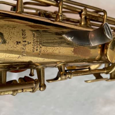 Vintage 1934 Conn "Naked Lady" Alto Saxaphone with rolled tone holes. image 4