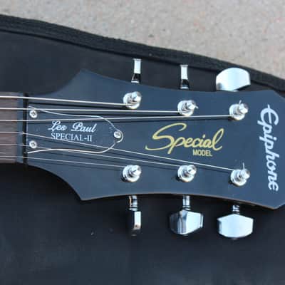 2014 Gibson Epiphone Les Paul Special II Translucent Black Flame Guitar Limited Edition Custom Shop image 11