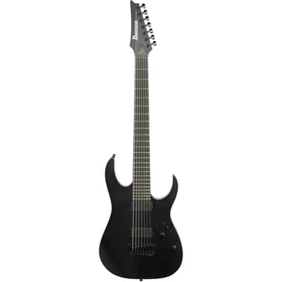 Ibanez RGIXL7 Iron Label 7-String Guitar w/ Dimarzio Pickups - Black Flat image 2