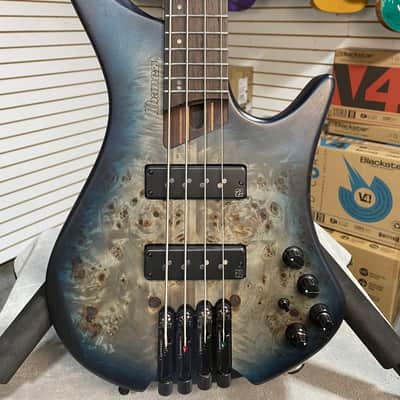 Ibanez EHB Ergonomic Headless Bass Guitar - Cosmic Blue Starburst Flat w/Gig Bag & PLEK*D #107 image 2