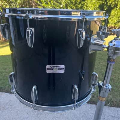 Yamaha 80’s Tour Custom Black Lacquer 14x16 Mounted Tom