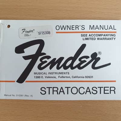 [Vintage] Fender Stratocaster Owner's Manual 1977 (#3) image 1