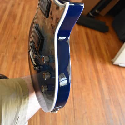 ESP E-II Eclipse , 2025, Blue natural fade, Burl top, OHSC, Exceptional condition image 5