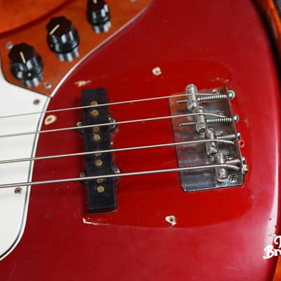 100% Original! 1965 Fender Jazz Bass - Candy Apple Red image 9