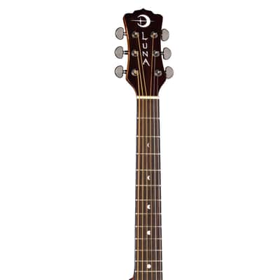 Luna Gypsy Exotic Zebrawood Acoustic/Electric Guitar - Gloss Natural image 5