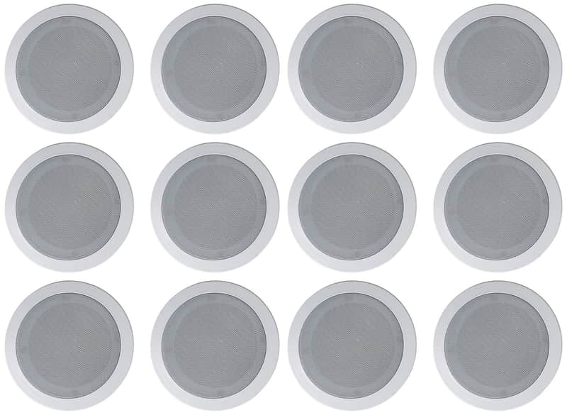 (12) Rockville HC55-16 White 5.25" 300w In-Ceiling Home Theater Speakers 16 Ohm image 1