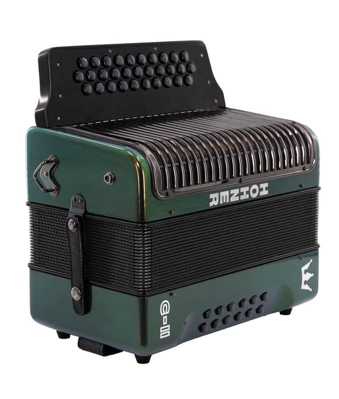 Pre-Owned Hohner CII GTG Diatonic Accordion - Green to Gold | Used image 1