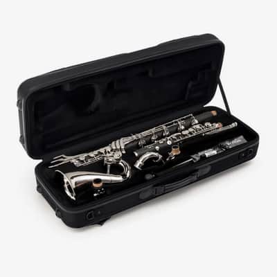 Backun Alpha Low C Bass Clarinet in ABS Silver Keys Backpack Case image 6