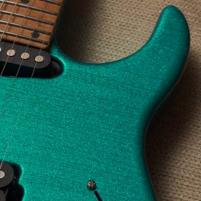 Tom Anderson Guitarworks Angel Player Big Sparkle Teal Guitar image 6