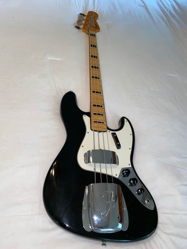 Fender Jazz Bass 1973 - Ebony w/Maple Neck & Black Blocks & OHSC image 1