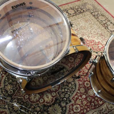 Holloman Custom Drums Ash/Mahogany drum set - hand rubbed urethane over Danish Oil image 11
