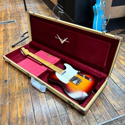 Fender Custom Shop 1959 Telecaster Journeyman Relic Electric Guitar Chocolate 3-Color Sunburst w/Tweed Case image 9