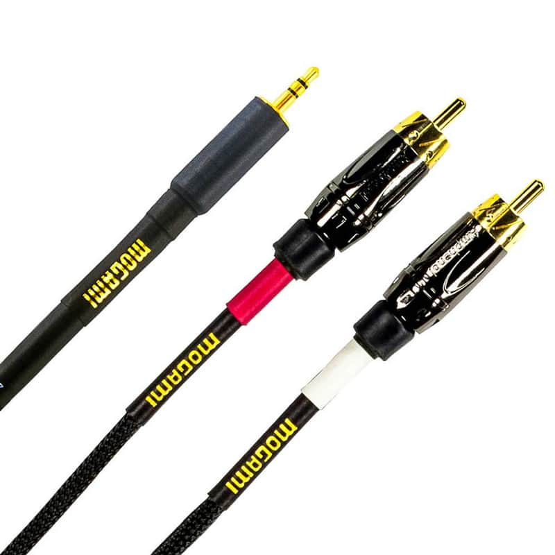 Mogami GOLD 3.5-2RCA-10 Stereo Audio Y Adapter Cable 3.5mm TRS Plug to Dual RCA Plugs Gold Contacts Straight Connectors image 1