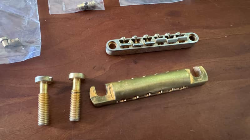 Faber Tone Lock Gibson Style Guitar Bridge / Metric Locking Bridge like TonePros for Tokai Burny Greco Orville Les Paul SG 335 355 and more image 1